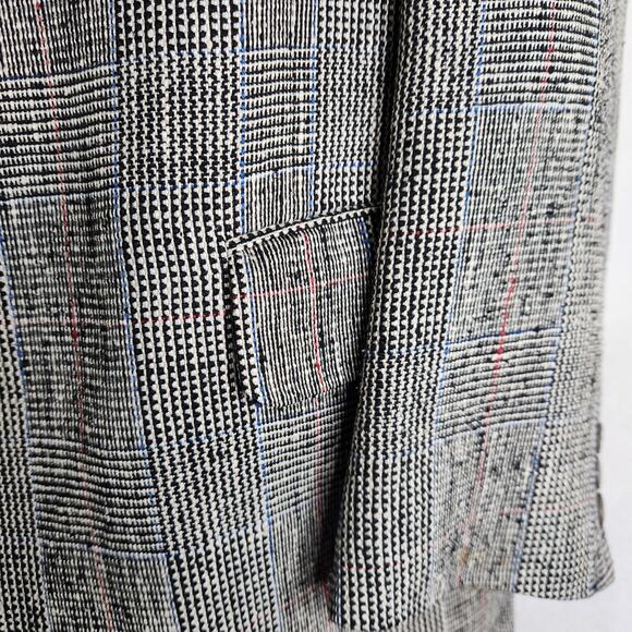 Burberry 100% Silk Plaid Check Blazer Sport Jacket Broken Buttons Glenn Plaid - Picture 3 of 16